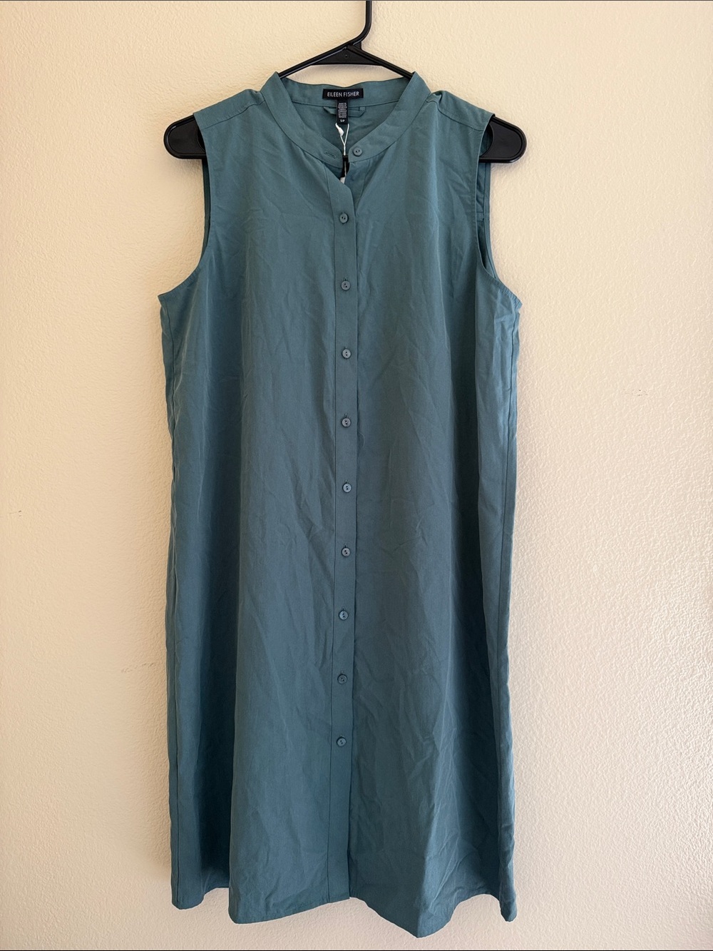 Eileen Fisher Mandarin Collar Dress in Dragonfly